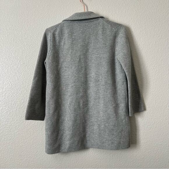 J Crew Sophie open-front sweater blazer light gray J0244 - Picture 5 of 7